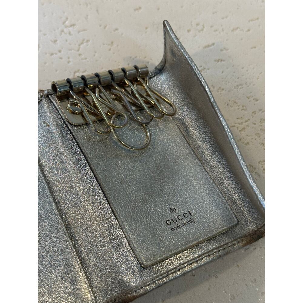 Vintage Gucci GG Monogram 6-Hook Key Case Holder - Beige/Tan - Picture 12 of 13